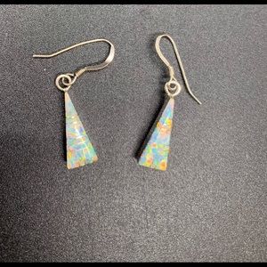 Women’s Opalescent Silver dangling earrings